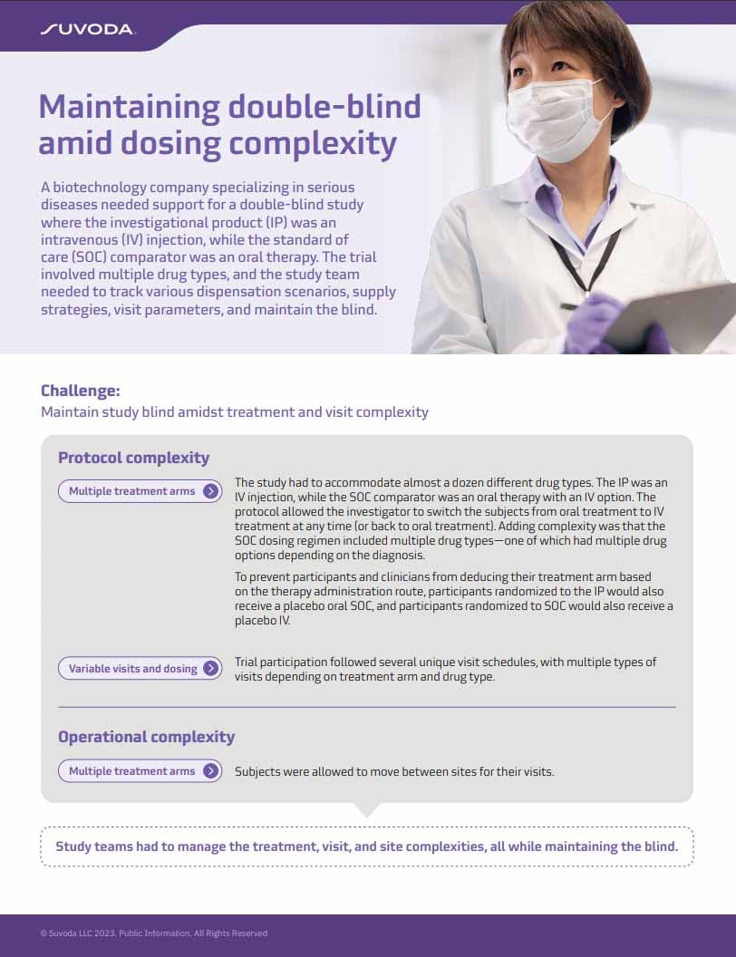 Maintaining double-blind amid dosing complexity